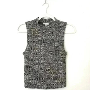 American Eagle AEO Gray Mock Neck Sleeveless Top Women’s Small